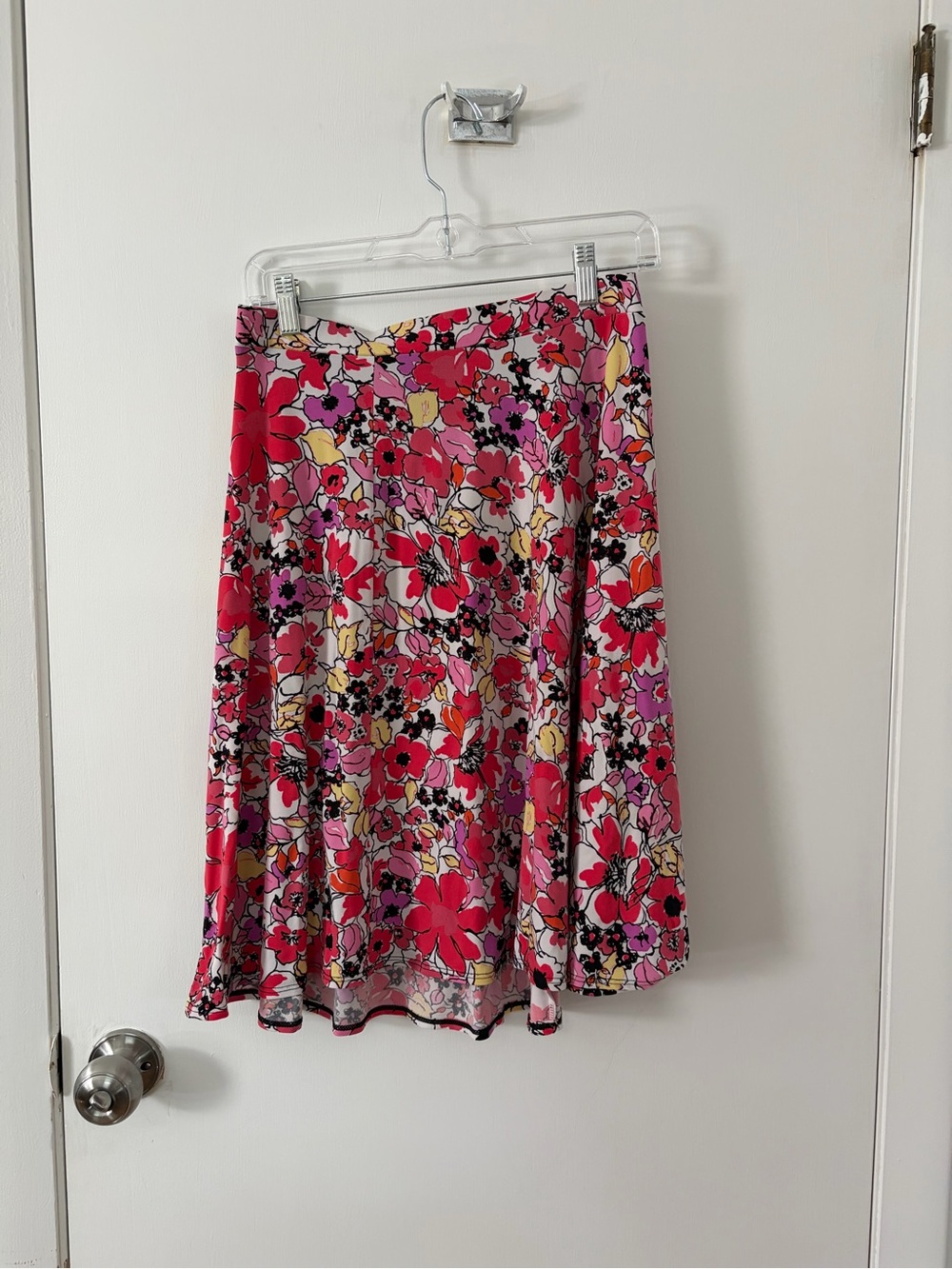 George Pink & Red Floral Skater Skirt